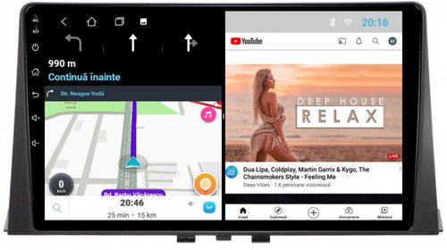 Navigatie dedicata cu Android Peugeot Partner dupa 2018, 1GB RAM, Radio GPS Dual Zone, Display HD IPS 10" Touchscreen, Internet Wi-Fi, Bluetooth, MirrorLink, USB, Waze