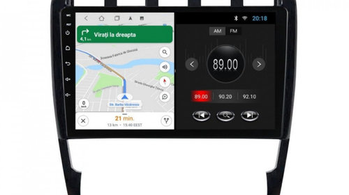 Navigatie dedicata cu Android Porsche Cayenne 2002 - 2010, 2GB RAM, Radio GPS Dual Zone, Display HD IPS 9" Touchscreen, Internet Wi-Fi, Bluetooth, MirrorLink, USB, Waze