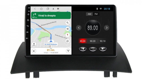 Navigatie dedicata cu Android Renault Megane II 2001 - 2009, 2GB RAM, Radio GPS Dual Zone, Display HD IPS 9" Touchscreen, Internet Wi-Fi, Bluetooth, MirrorLink, USB, Waze