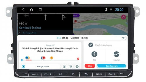 Navigatie dedicata cu Android Seat Alhambra dupa 2010, 1GB RAM, Radio GPS Dual Zone, Display HD IPS 9" Touchscreen, Internet Wi-Fi, Bluetooth, MirrorLink, USB, Waze