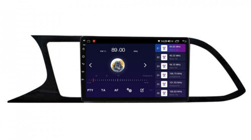 Navigatie dedicata cu Android Seat Leon 5F 2013 - 2020, 8GB RAM, Radio GPS Dual Zone, Display HD IPS 9" Touchscreen, Internet Wi-Fi si slot SIM 4G, Bluetooth, MirrorLink, USB, Waze