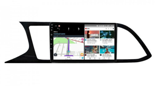 Navigatie dedicata cu Android Seat Leon 5F 2013 - 2020, 8GB RAM, Radio GPS Dual Zone, Display HD IPS 9" Touchscreen, Internet Wi-Fi si slot SIM 4G, Bluetooth, MirrorLink, USB, Waze