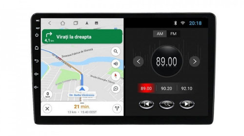 Navigatie dedicata cu Android Skoda Fabia I 1999 - 2008, 1GB RAM, Radio GPS Dual Zone, Display HD IPS 9" Touchscreen, Internet Wi-Fi, Bluetooth, MirrorLink, USB, Waze