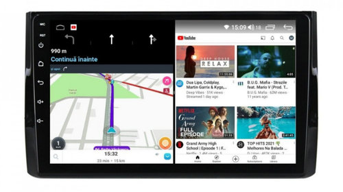 Navigatie dedicata cu Android Skoda Kodiaq dupa 2016, 8GB RAM, Radio GPS Dual Zone, Display HD IPS 10" Touchscreen, Internet Wi-Fi si slot SIM 4G, Bluetooth, MirrorLink, USB, Waze
