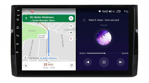 Navigatie dedicata cu Android Skoda Kodiaq dupa 2016, 8GB RAM, Radio GPS Dual Zone, Display HD IPS 10" Touchscreen, Internet Wi-Fi si slot SIM 4G, Bluetooth, MirrorLink, USB, Waze