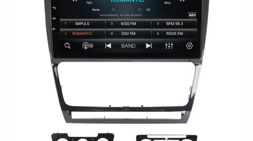 Navigatie dedicata cu Android Skoda Octavia II 2009 - 2013, negru, 3GB RAM, Radio GPS Dual Zone, Display HD IPS 10" Touchscreen, Internet Wi-Fi si slot SIM 4G, Bluetooth, MirrorLink, USB, Waze