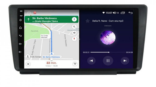 Navigatie dedicata cu Android Skoda Octavia II 2004 - 2013, 6GB RAM, Radio GPS Dual Zone, Display HD IPS 9" Touchscreen, Internet Wi-Fi si slot SIM 4G, Bluetooth, MirrorLink, USB, Waze