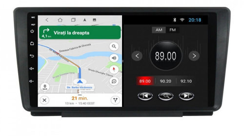 Navigatie dedicata cu Android Skoda Octavia II 2004 - 2013, 2GB RAM, Radio GPS Dual Zone, Display HD IPS 9" Touchscreen, Internet WiFi, Bluetooth, MirrorLink, USB, Waze