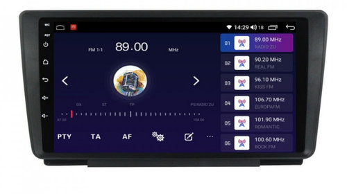 Navigatie dedicata cu Android Skoda Octavia II 2004 - 2013, 6GB RAM, Radio GPS Dual Zone, Display HD IPS 9" Touchscreen, Internet Wi-Fi si slot SIM 4G, Bluetooth, MirrorLink, USB, Waze