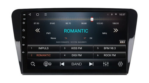 Navigatie dedicata cu Android Skoda Octavia III 2013 - 2020, 3GB RAM, Radio GPS Dual Zone, Display HD IPS 10" Touchscreen, Internet Wi-Fi si slot SIM 4G, Bluetooth, MirrorLink, USB, Waze