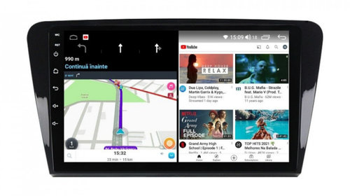 Navigatie dedicata cu Android Skoda Octavia III 2013 - 2020, 8GB RAM, Radio GPS Dual Zone, Display HD IPS 10" Touchscreen, Internet Wi-Fi si slot SIM 4G, Bluetooth, MirrorLink, USB, Waze