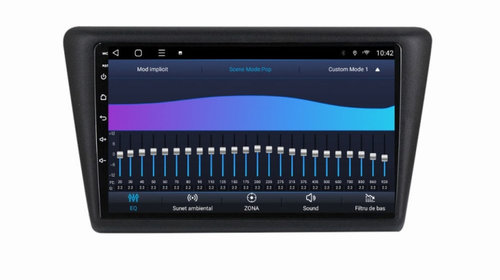 Navigatie dedicata cu Android Skoda Rapid 2011 - 2019, 3GB RAM, Radio GPS Dual Zone, Display HD IPS 9" Touchscreen, Internet Wi-Fi si slot SIM 4G, Bluetooth, MirrorLink, USB, Waze