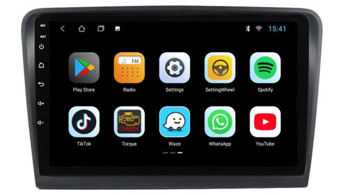 Navigatie dedicata cu Android Skoda Superb II 2008 - 2015, 3GB RAM, Radio GPS Dual Zone, Display HD IPS 10" Touchscreen, Internet Wi-Fi si slot SIM 4G, Bluetooth, MirrorLink, USB, Waze