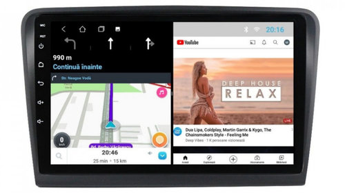 Navigatie dedicata cu Android Skoda Superb II 2008 - 2015, 1GB RAM, Radio GPS Dual Zone, Display HD IPS 10" Touchscreen, Internet Wi-Fi, Bluetooth, MirrorLink, USB, Waze