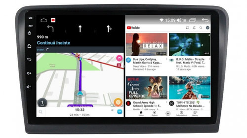 Navigatie dedicata cu Android Skoda Superb II 2008 - 2015, 3GB RAM, Radio GPS Dual Zone, Display HD IPS 10" Touchscreen, Internet Wi-Fi si slot SIM 4G, Bluetooth, MirrorLink, USB, Waze