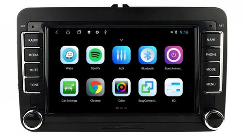 Navigatie dedicata cu Android Skoda Yeti 2009 - 2018, 2GB RAM, Radio GPS Dual Zone, Display HD IPS 7" Touchscreen, Internet Wi-Fi, Bluetooth, MirrorLink, USB, Waze