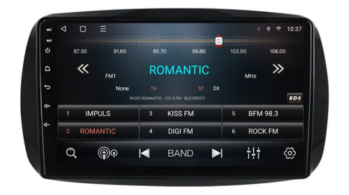 Navigatie dedicata cu Android Smart Forfour dupa 2014, 3GB RAM, Radio GPS Dual Zone, Display HD IPS 9" Touchscreen, Internet Wi-Fi si slot SIM 4G, Bluetooth, MirrorLink, USB, Waze