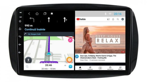 Navigatie dedicata cu Android Smart Forfour dupa 2014, 1GB RAM, Radio GPS Dual Zone, Display HD IPS 9" Touchscreen, Internet Wi-Fi, Bluetooth, MirrorLink, USB, Waze