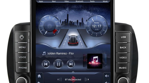 Navigatie dedicata cu Android Smart Fortwo dupa 2014, 1GB RAM, Radio GPS Dual Zone, Touchscreen IPS 9.7" HD tip Tesla, Internet Wi-Fi, Bluetooth, MirrorLink, USB, Waze