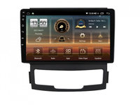 Navigatie dedicata cu Android Ssangyong Korando 2010 - 2013, 4GB RAM, Radio GPS Dual Zone, Display HD IPS 9" Touchscreen, Internet Wi-Fi si slot SIM 4G, Bluetooth, MirrorLink, USB, Waze