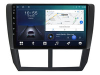Navigatie dedicata cu Android Subaru Forester 2008 - 2013, 2GB RAM, Radio GPS Dual Zone, Display HD IPS 9" Touchscreen, Internet Wi-Fi si slot SIM 4G, Bluetooth, MirrorLink, USB, Waze