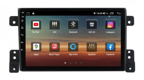 Navigatie dedicata cu Android Suzuki Grand Vitara 2005 - 2015, 6GB RAM, Radio GPS Dual Zone, Display HD IPS 9" Touchscreen, Internet Wi-Fi si slot SIM 4G, Bluetooth, MirrorLink, USB, Waze