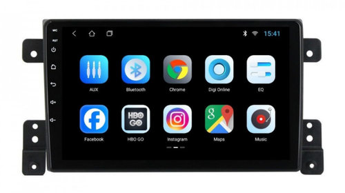 Navigatie dedicata cu Android Suzuki Grand Vitara 2005 - 2015, 1GB RAM, Radio GPS Dual Zone, Display HD IPS 9" Touchscreen, Internet Wi-Fi, Bluetooth, MirrorLink, USB, Waze