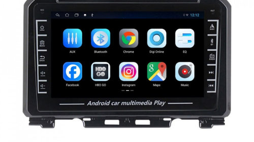 Navigatie dedicata cu Android Suzuki Jimny dupa 2018, 1GB RAM, Radio GPS Dual Zone, Display HD IPS 8" Touchscreen, Internet Wi-Fi, Bluetooth, MirrorLink, USB, Waze