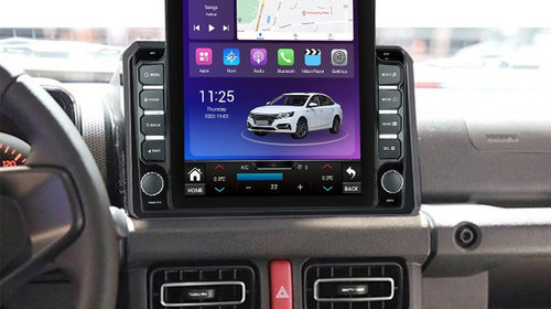 Navigatie dedicata cu Android Suzuki Jimny dupa 2018, 4GB RAM, Radio GPS Dual Zone, Touchscreen IPS 9.7" HD tip Tesla, Internet Wi-Fi si slot SIM 4G, Bluetooth, MirrorLink, USB, Waze