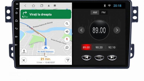 Navigatie dedicata cu Android Suzuki Splash 2008 - 2015, 2GB RAM, Radio GPS Dual Zone, Display HD IPS 9" Touchscreen, Internet Wi-Fi, Bluetooth, MirrorLink, USB, Waze