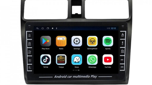 Navigatie dedicata cu Android Suzuki Swift III 2005 - 2010, 1GB RAM, Radio GPS Dual Zone, Display HD IPS 8" Touchscreen, Internet Wi-Fi, Bluetooth, MirrorLink, USB, Waze