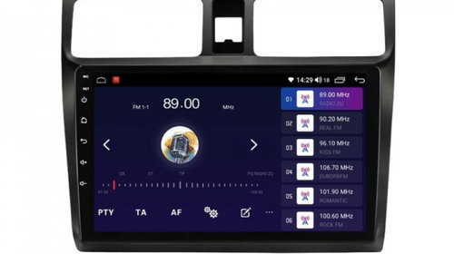 Navigatie dedicata cu Android Suzuki Swift III 2005 - 2010, 8GB RAM, Radio GPS Dual Zone, Display HD IPS 10" Touchscreen, Internet Wi-Fi si slot SIM 4G, Bluetooth, MirrorLink, USB, Waze