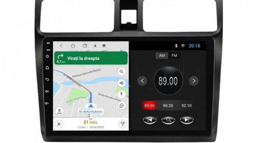 Navigatie dedicata cu Android Suzuki Swift III 2005 - 2010, 1GB RAM, Radio GPS Dual Zone, Display HD IPS 10" Touchscreen, Internet Wi-Fi, Bluetooth, MirrorLink, USB, Waze