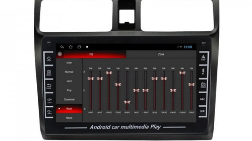 Navigatie dedicata cu Android Suzuki Swift III 2005 - 2010, 1GB RAM, Radio GPS Dual Zone, Display HD IPS 8" Touchscreen, Internet Wi-Fi, Bluetooth, MirrorLink, USB, Waze