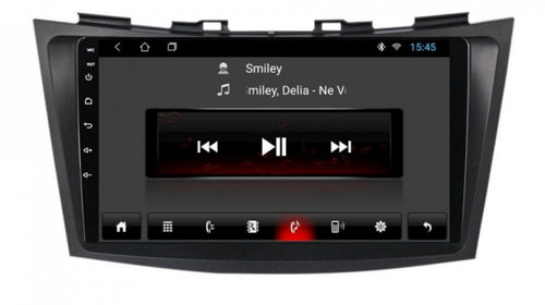 Navigatie dedicata cu Android Suzuki Swift IV 2010 - 2017, 1GB RAM, Radio GPS Dual Zone, Display HD IPS 9" Touchscreen, Internet Wi-Fi, Bluetooth, MirrorLink, USB, Waze