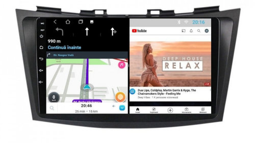 Navigatie dedicata cu Android Suzuki Swift IV 2010 - 2017, 1GB RAM, Radio GPS Dual Zone, Display HD IPS 9" Touchscreen, Internet Wi-Fi, Bluetooth, MirrorLink, USB, Waze