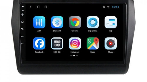 Navigatie dedicata cu Android Suzuki Swift V dupa 2017, 1GB RAM, Radio GPS Dual Zone, Display HD IPS 9" Touchscreen, Internet Wi-Fi, Bluetooth, MirrorLink, USB, Waze