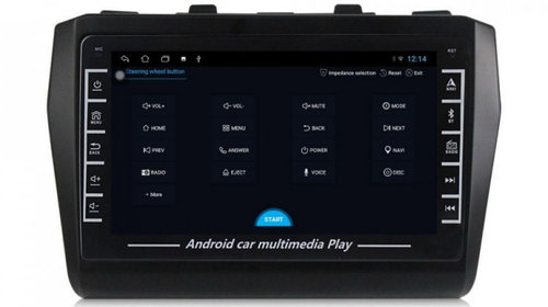 Navigatie dedicata cu Android Suzuki Swift V dupa 2017, 1GB RAM, Radio GPS Dual Zone, Display HD IPS 8" Touchscreen, Internet Wi-Fi, Bluetooth, MirrorLink, USB, Waze