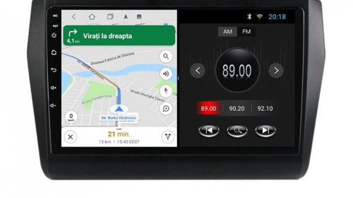 Navigatie dedicata cu Android Suzuki Swift V dupa 2017, 2GB RAM, Radio GPS Dual Zone, Display HD IPS 9" Touchscreen, Internet Wi-Fi, Bluetooth, MirrorLink, USB, Waze