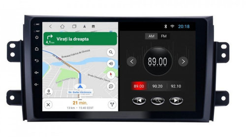Navigatie dedicata cu Android Suzuki SX4 2006 - 2014, 1GB RAM, Radio GPS Dual Zone, Display HD IPS 9" Touchscreen, Internet Wi-Fi, Bluetooth, MirrorLink, USB, Waze