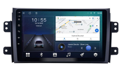 Navigatie dedicata cu Android Suzuki SX4 2006 - 2014, 3GB RAM, Radio GPS Dual Zone, Display HD IPS 9" Touchscreen, Internet Wi-Fi si slot SIM 4G, Bluetooth, MirrorLink, USB, Waze