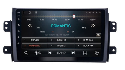 Navigatie dedicata cu Android Suzuki SX4 2006 - 2014, 3GB RAM, Radio GPS Dual Zone, Display HD IPS 9" Touchscreen, Internet Wi-Fi si slot SIM 4G, Bluetooth, MirrorLink, USB, Waze