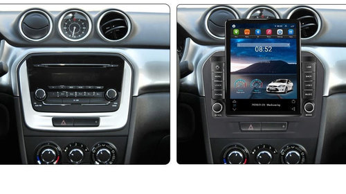 Navigatie dedicata cu Android Suzuki Vitara dupa 2015, 2GB RAM, Radio GPS Dual Zone, Touchscreen IPS 9.7" HD tip Tesla, Internet Wi-Fi, Bluetooth, MirrorLink, USB, Waze