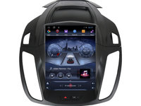 Navigatie dedicata cu Android tip tesla Ford Kuga II 2012 - 2019, 2GB RAM, Radio GPS Dual Zone, Touchscreen IPS 9.7" HD, Internet Wi-Fi, Bluetooth, MirrorLink, USB, Waze