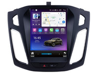 Navigatie dedicata cu Android tip tesla Ford Focus III 2011 - 2018, 8GB RAM, Radio GPS Dual Zone, Touchscreen IPS 9.7" HD, Internet Wi-Fi si slot SIM 4G, Bluetooth, MirrorLink, USB, Waze