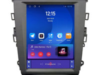 Navigatie dedicata cu Android tip tesla Ford Mondeo V dupa 2014, 1GB RAM, Radio GPS Dual Zone, Touchscreen IPS 9.7" HD, Internet Wi-Fi, Bluetooth, MirrorLink, USB, Waze