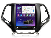 Navigatie dedicata cu Android tip tesla Jeep Cherokee V 2014 - 2019, 4GB RAM, Radio GPS Dual Zone, Touchscreen IPS 9.7" HD, Internet Wi-Fi si slot SIM 4G, Bluetooth, MirrorLink, USB, Waze