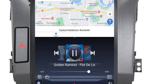 Navigatie dedicata cu Android tip tesla Kia Sportage 2010 - 2016, 2GB RAM, Radio GPS Dual Zone, Touchscreen IPS 9.7" HD, Internet Wi-Fi, Bluetooth, MirrorLink, USB, Waze