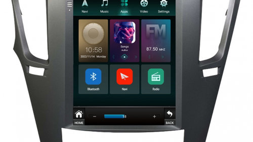 Navigatie dedicata cu Android tip tesla Subaru Subaru Outback / Legacy 2009 - 2014, 8GB RAM, Radio GPS Dual Zone, Touchscreen IPS 9.7" HD, Internet Wi-Fi si slot SIM 4G, Bluetooth, MirrorLink, USB, Waze