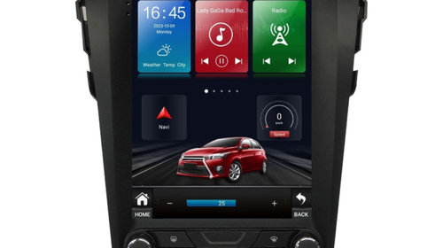 Navigatie dedicata cu Android tip tesla Toyota Rav 4 III 2005 - 2013, 4GB RAM, Radio GPS Dual Zone, Touchscreen IPS 9.7" HD, Internet Wi-Fi si slot SIM 4G, Bluetooth, MirrorLink, USB, Waze